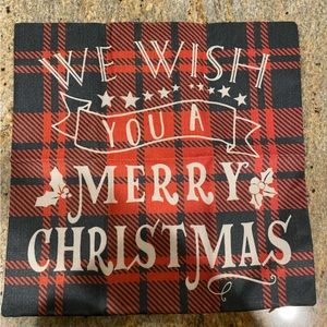 Set of 2 - Christmas Red & Black Plaid Pillowcase Cover